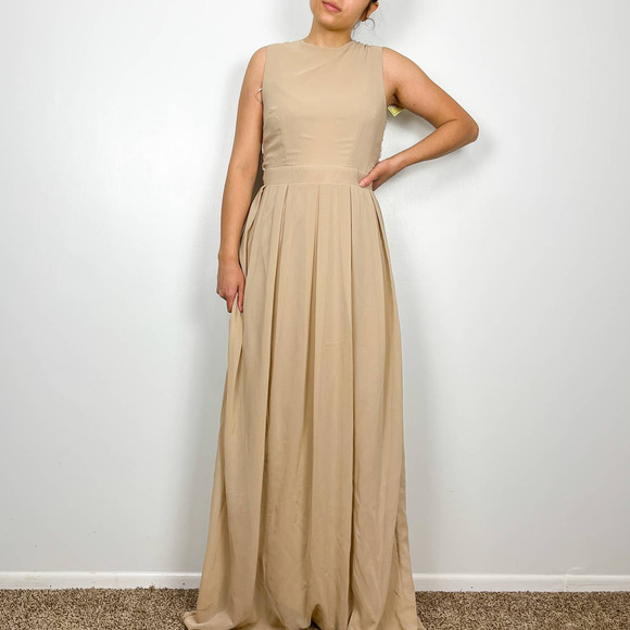 Maya Tall Delicate Blush Pink Maxi Dress With Embellished Beaded Back Size 6 - Picture 2 of 14